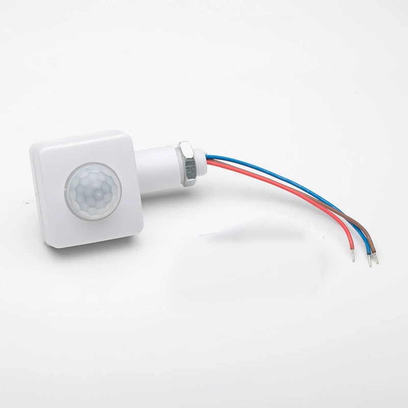 AC85-265V IP65 Sensor de movimiento interruptor PIR ajustable luz LED ultrafina PIR Detector de Sensor de movimiento al aire libre
