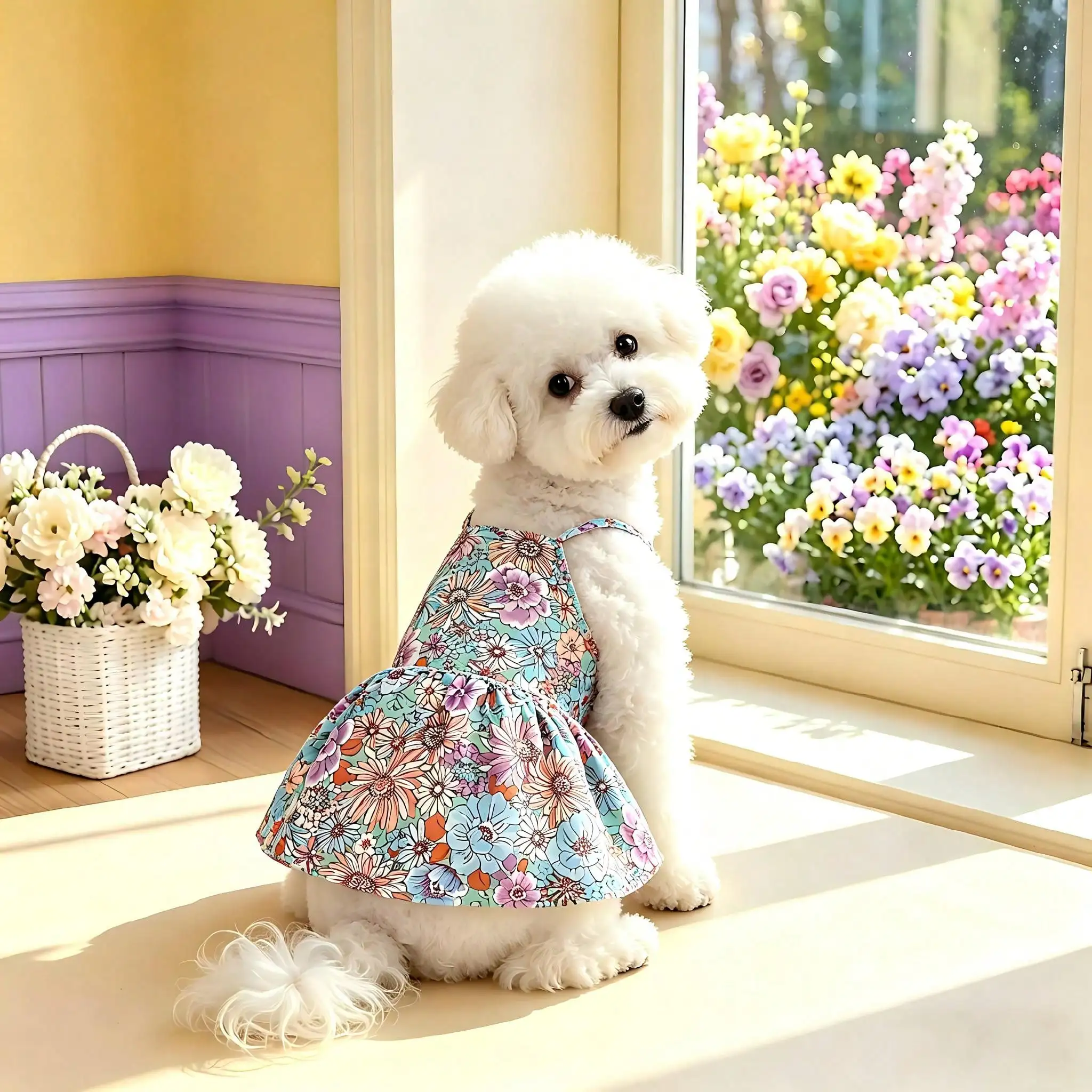 Vestido para perros y gatos pequeños floral - Primavera Verano - imagen 2