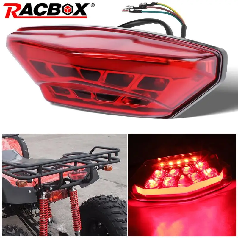 12V Motorcycle Rear Brake LED Tail Stop Light Lamp License Plate Light Daytime running lights for Moto Motorbike Cafe Racer