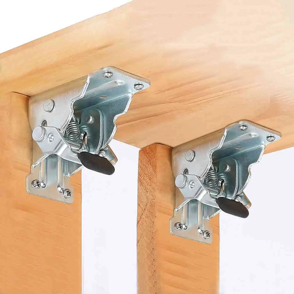 0/90/180 Degree Self-Locking Folding Hinge Adjustable Fold Feet Hinges Metal Chair Extension Support Frame Furniture Hardware