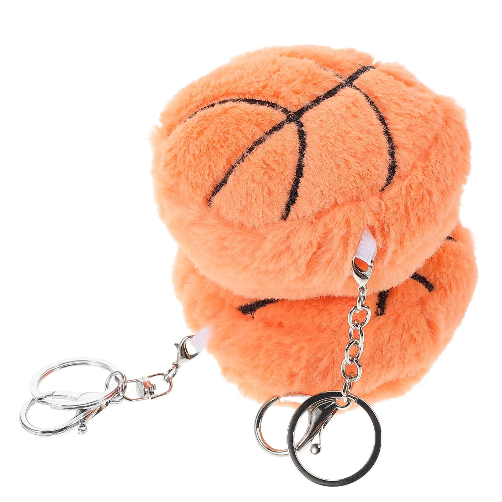 

2Pcs Basketball Keychain Set Soft Touch Mini Ball Charm for Backpack Purse Keys Sports Fan Gift Ideal for Girls Decorative Bag