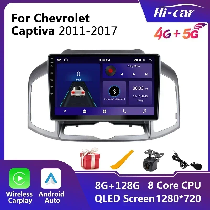 

HiCar Android Car Rad for Chevrolet Captiva 2011-2017 Carplay Car Multimedia Player DSP WIFI 4G Navigation Android Auto GPS