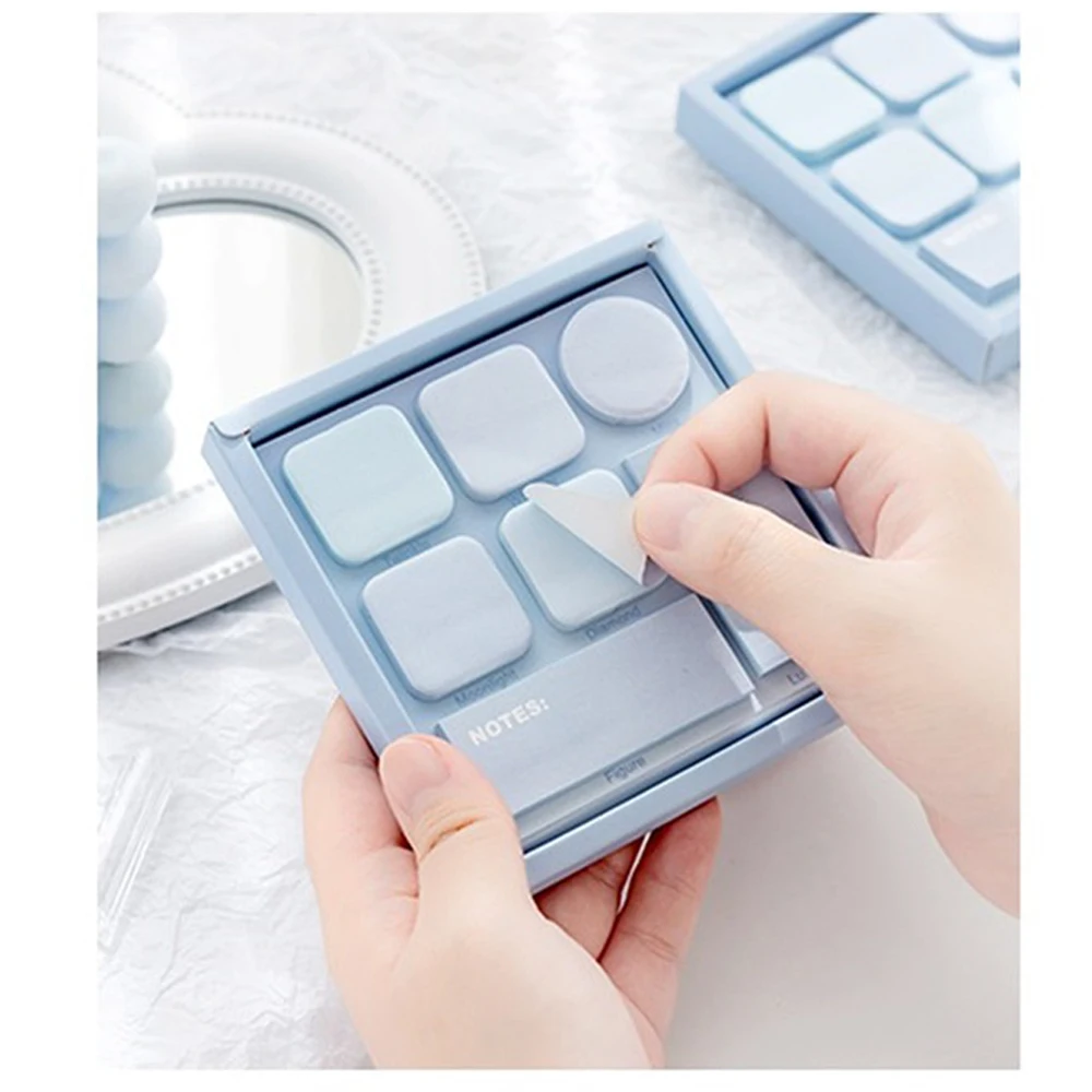 Index Stickers Ins Style Can Tear N Times Color Memo Sticker Student Office Supplies Note Paper Eyeshadow Disk Boxed Creative