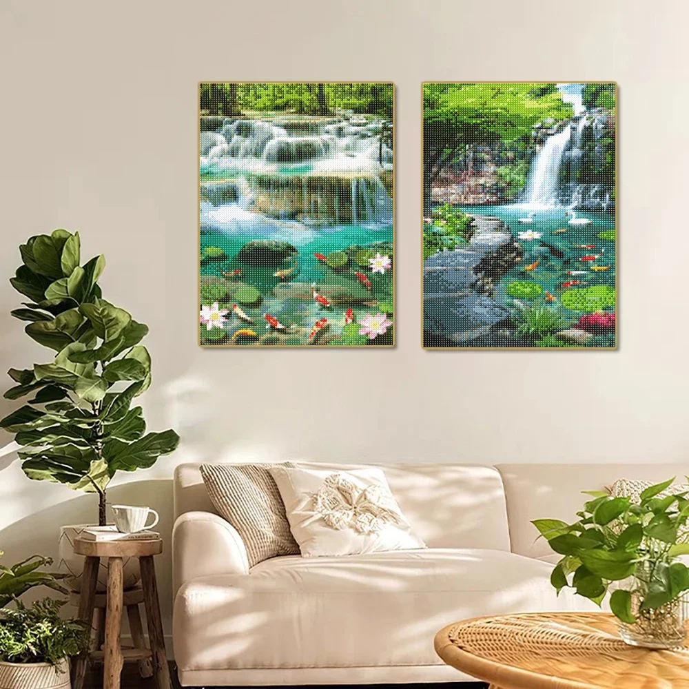 DIY 5D Diamant Malerei Landschaft Wald Kunst Strass Bild voller Kreis Mosaik Kreuzstich Kits Home Decor Hobby Geschenk – Detail 4