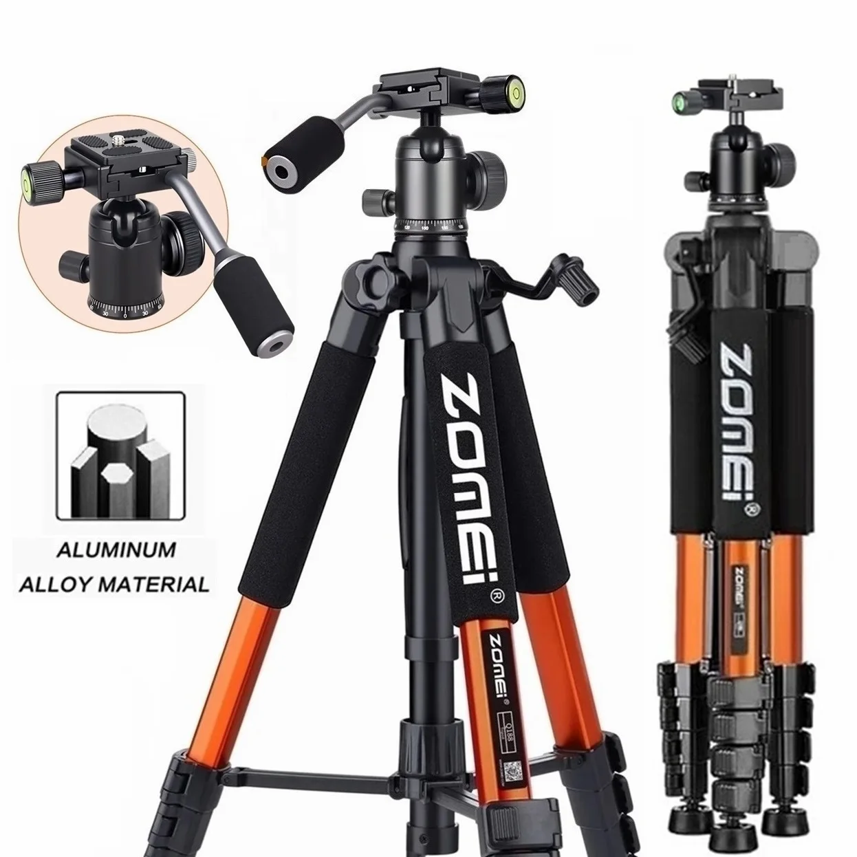Штатив с шаровой головкой из сплава Zomei 187 см/73 дюйма для видео, 360 ° Вращающаяся панорамная подставка для фотосъемки профессиональной цифровой камеры Canon Штатив с шаровой головкой из сплава Zomei 187 см/73 дюйма для видео, 360 ° Вращающаяся панорамная подставка для фотосъемки профессиональной цифровой камеры Canon