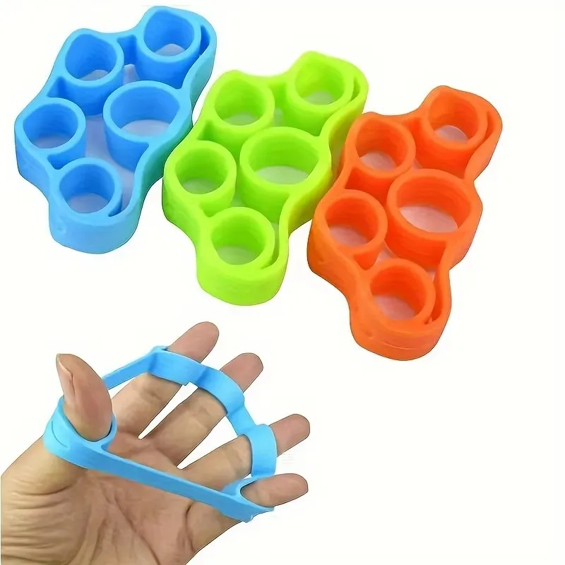 1-4pcs Hand Gripper Silicone Finger Expander Exercise Hand Grip Wrist Strength Trainer Finger Exercise Resistance Bands Fitness