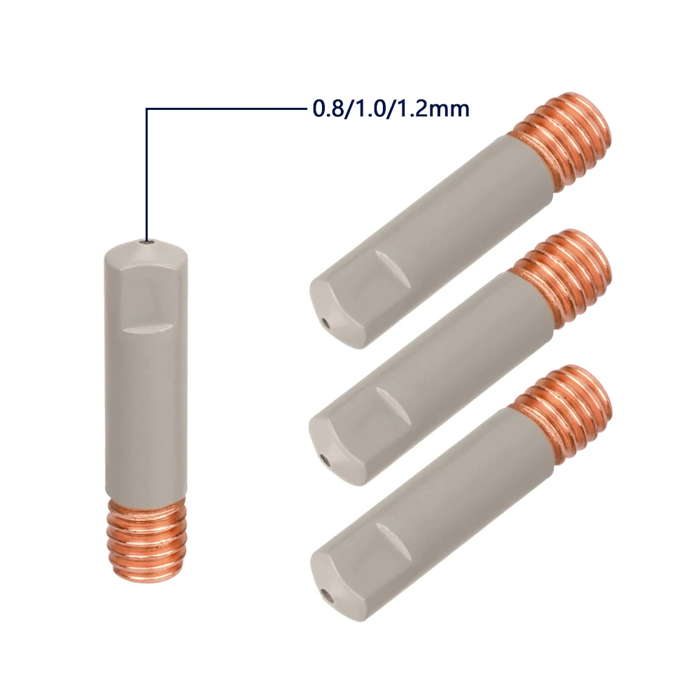 Imagem -03 - Torche de Soldadura Ponta do Bocal de Gás m6 Peças de Ferramentas de Soldadura Novidades Coating Protect 0.8 Mm1.2 mm 25 mm m6