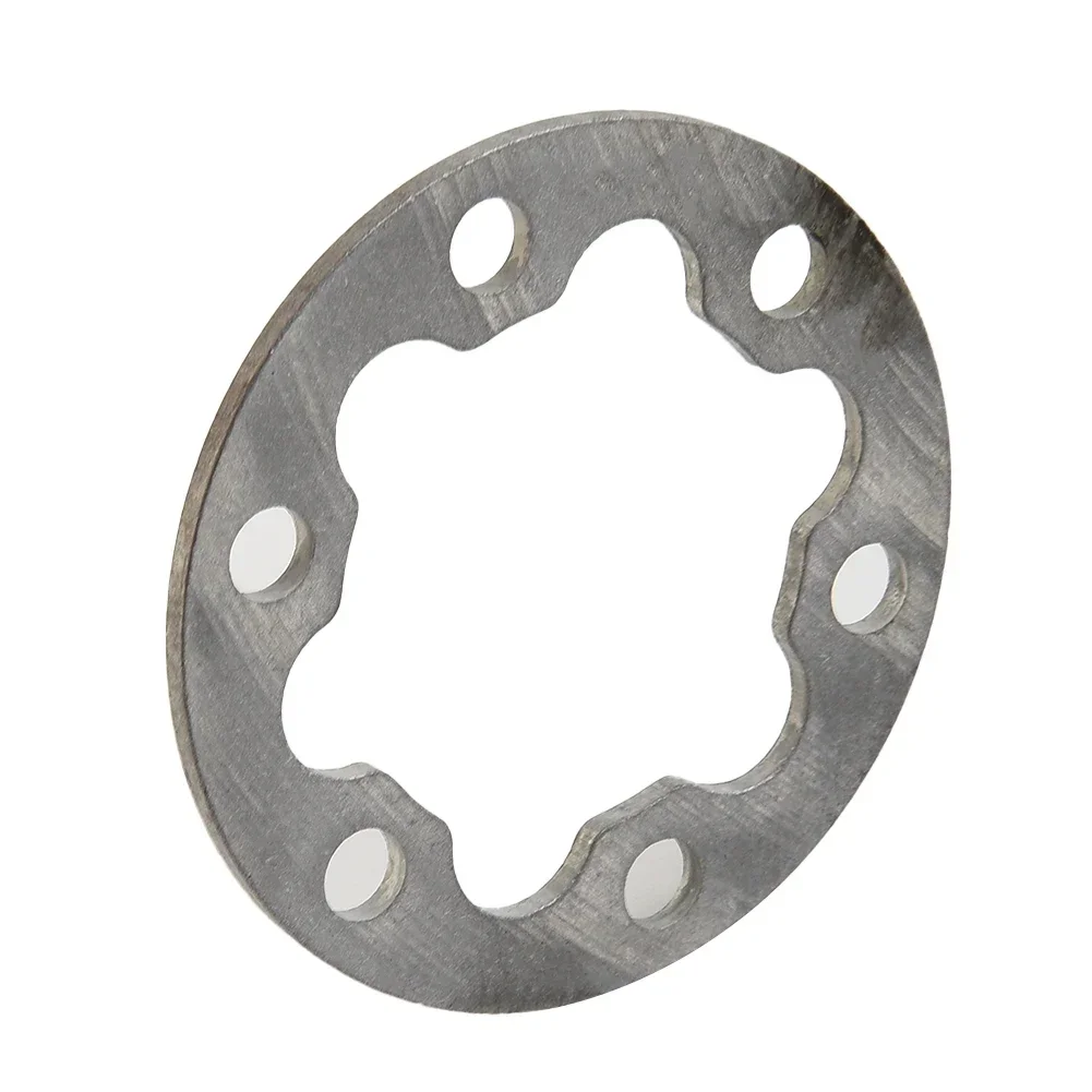 Practical EBike Bike Electric Scooter Brake Gasket Spacer Disc Washer Aluminum Alloy 20g Weight Silver Color 6 Holes