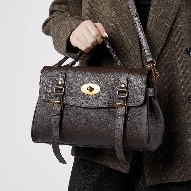 

Сумка-мессенджер из натуральной кожи, женская большая сумка через плечо, универсальная сумка на одно плечо