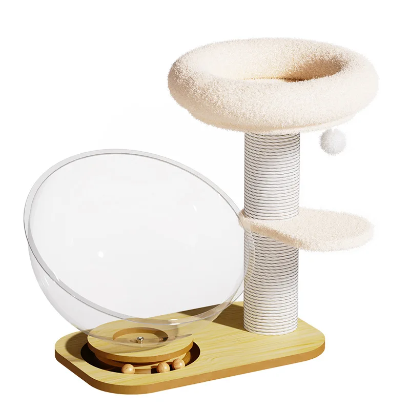 

Multi-story luxury cat tree house, scraping toy sisal rop cat tower, pet cat climbing frame