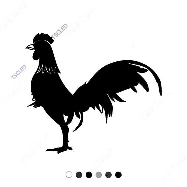 

Long-Tailed Rooster Sticker 15cm