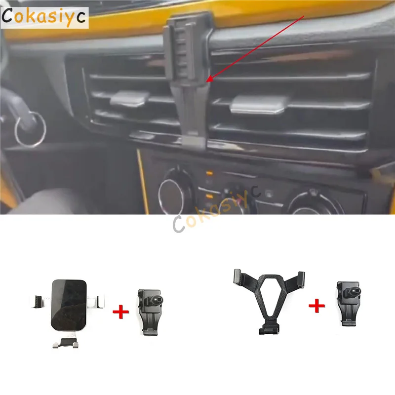 Suporte para Celular Inteligente de Carro com Ligação por Gravidade em Plástico ABS para Volkswagen VW POLO AW1 BZ1 2019-2022 (1 Unidade)