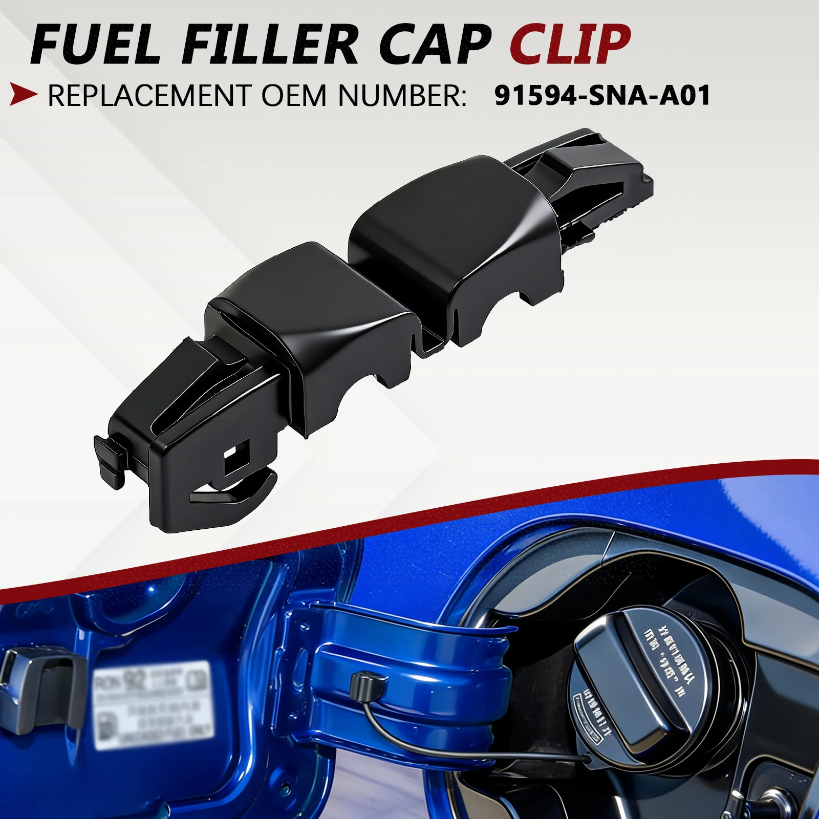 

Зажим крышки топливного бака для Honda Accord, Acura, Civic, Clarity, Crosstour, CR-V, Fit, Insight 91594-SNA-A01