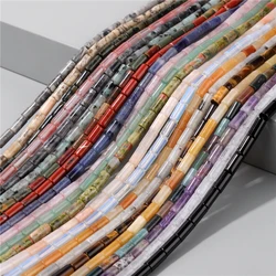4x8mm Natural Stone Cylinder Tiger Eye Amethysts Opal Quartz Spacer Beads for Jewelry Making DIY Bracelet Necklace Accessries