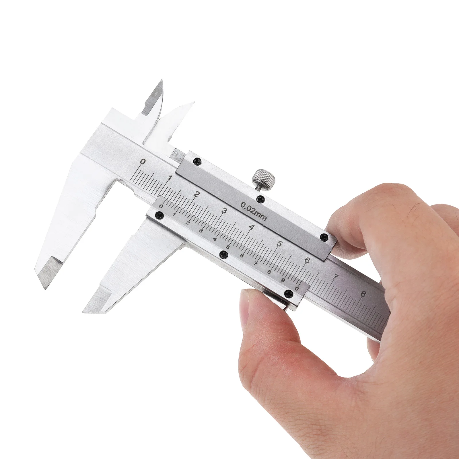 0-150mm Carbon Steel 0.02mm High Precision Vernier Caliper with Storage Box, Non Digital Caliper Manual Measuring Tool