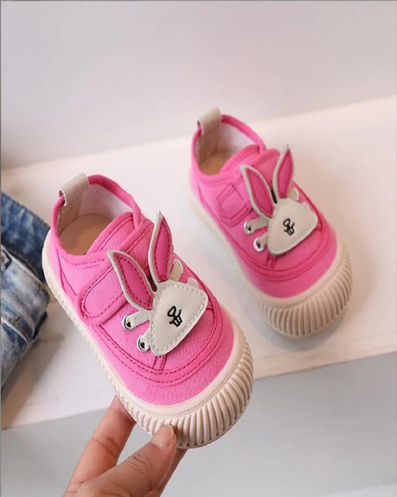 Children's Sail Cloth Shoes Autumn New Girls' Fashion Casual Shoes Baby Indoor Boys' Kindergarten Shoes Black Pink Off White