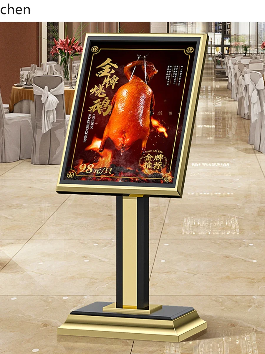 ZML Display Sign Hallway Signage Vertical Titanium Guide Sign Lobby Welcome Sign