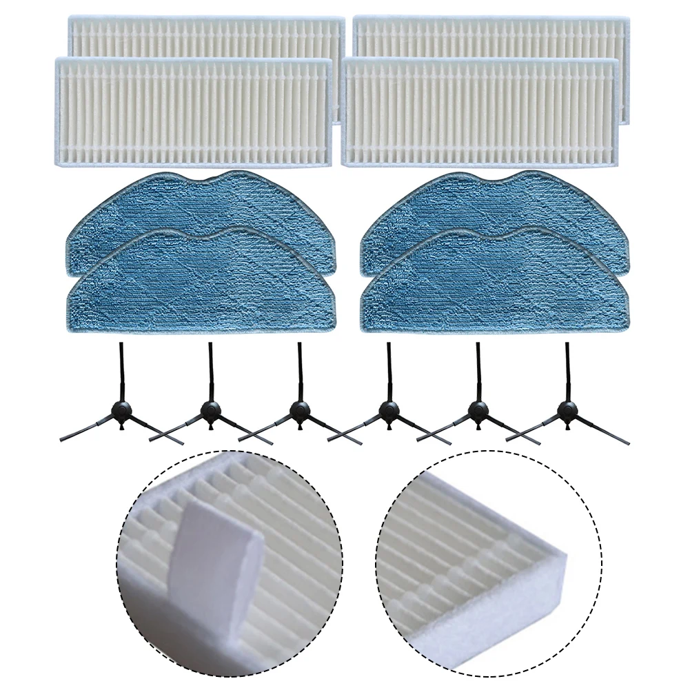 Side Brush Filter Mop Cloth Kit For Tapo RVA300 RV10 RV30 Vacuum Cleaner Spare Parts Replacement Accessories