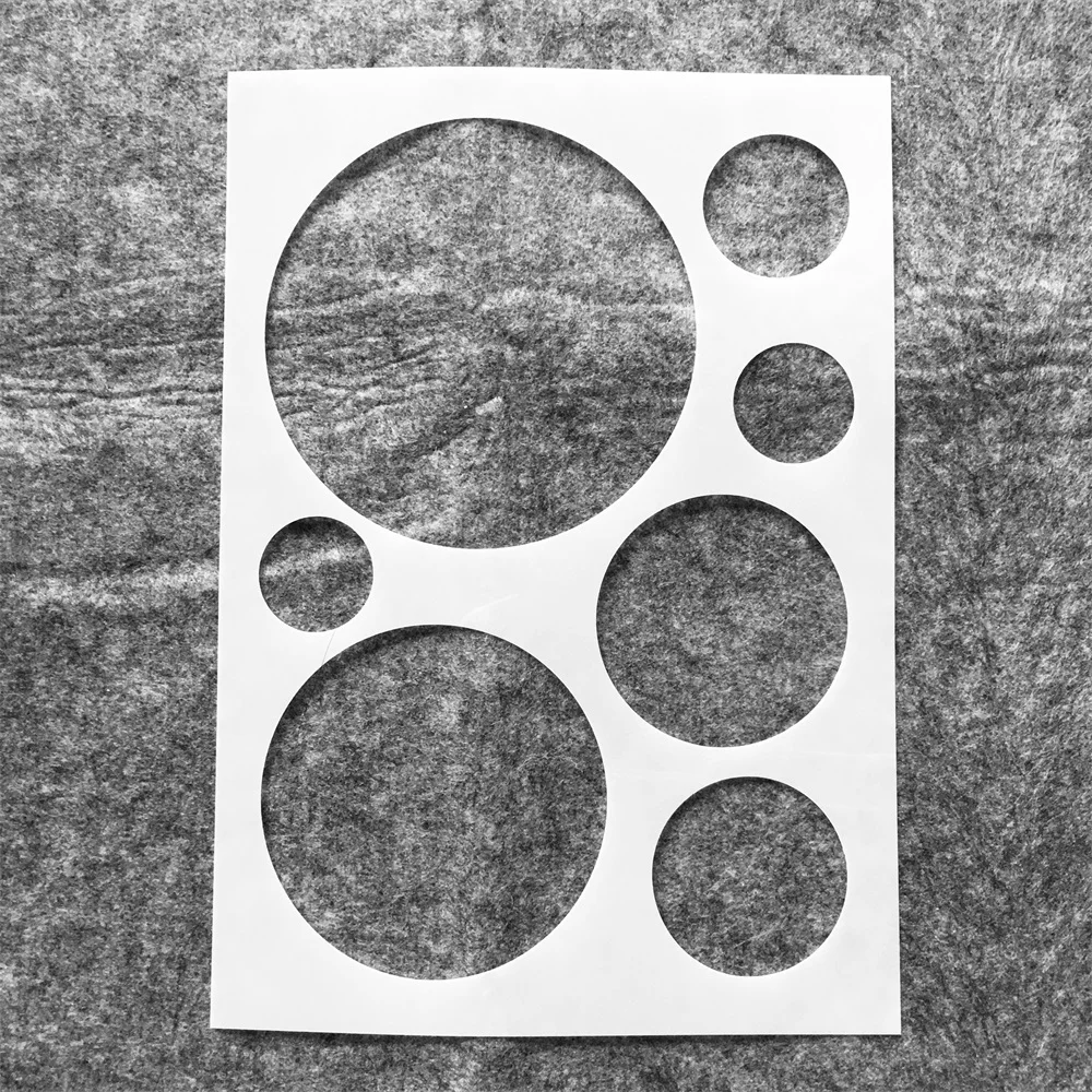 A4 29cm geometria okrągła DIY nakładanie warstw szablony malowanie księga gości kolorowanie tłoczenie Album dekoracyjny szablon