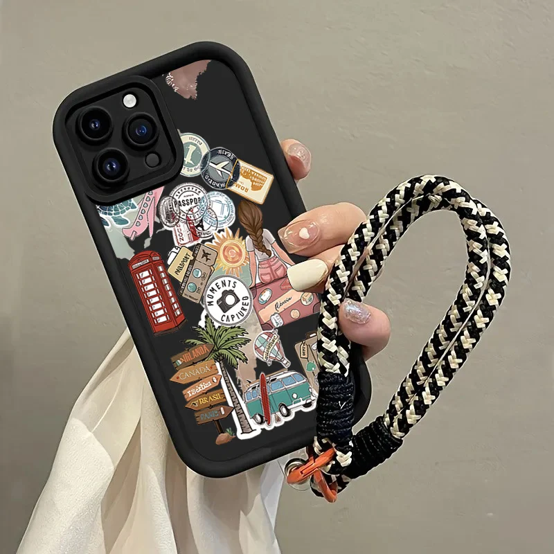 Reise-Flugzeug-Print Hängegurt Weiche Handyhülle für Samsung Galaxy Note 20 S24 S25 S26 Plus S24 S23 FE S23 S24 S25 Ultra A56 Cover – Detail 5