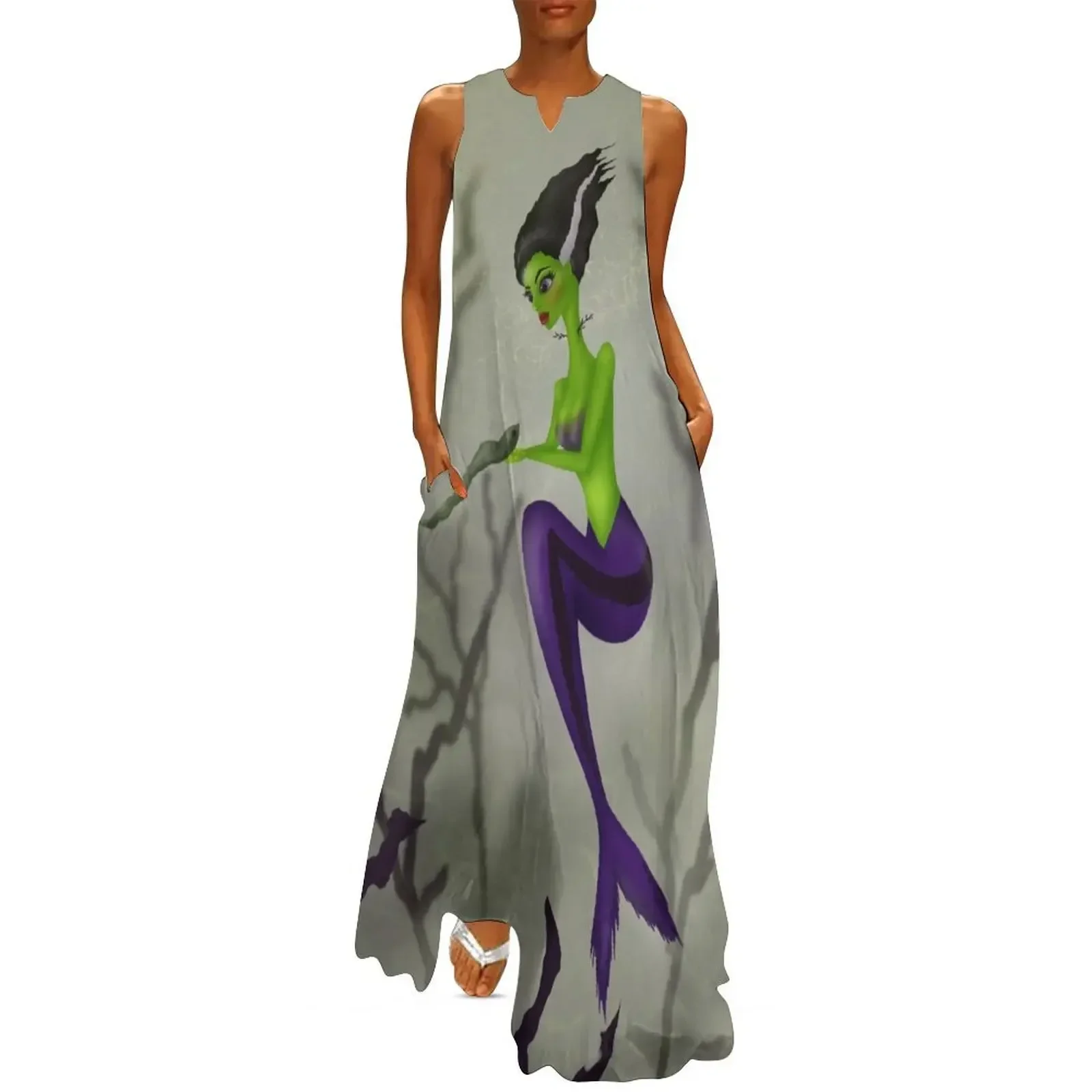 

Mixing Electricity and Water Long Dress long sleeve dress long sleeve dresses Women's skirt women evening dress