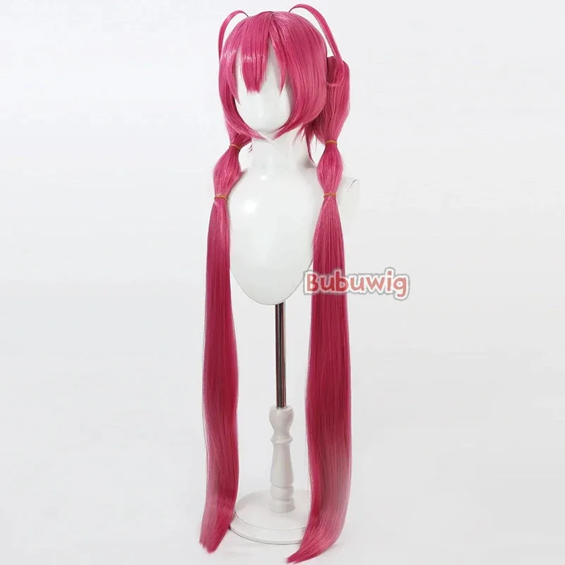 CyBubuwig Synthetic Hair Hoshizora Miyuki Cosplay Wigs Futari wa Pretty Cure Cure Happy 100cm Hot Pink Ponytail Wig Heat Resista