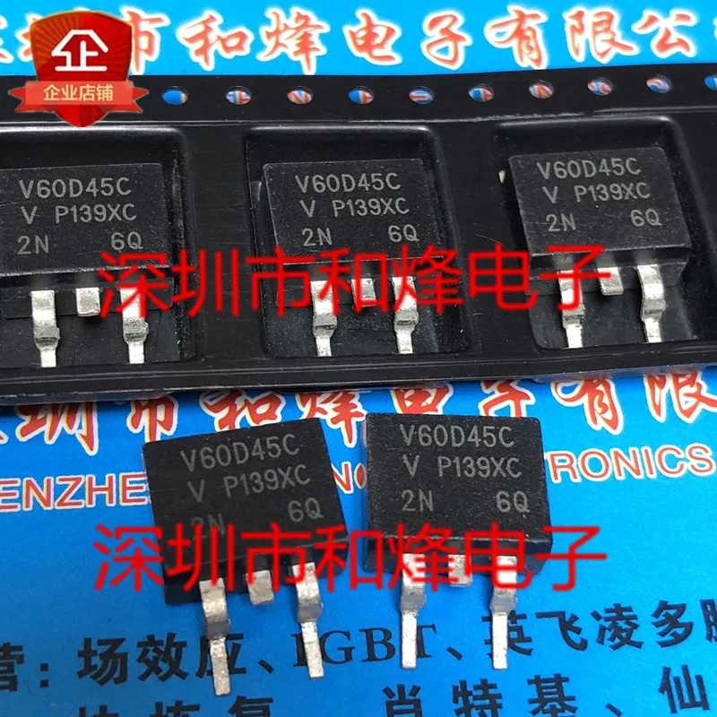 10PCS V60D45C ~-263 45V 60A 재고 있음 100% 신규 및 원본