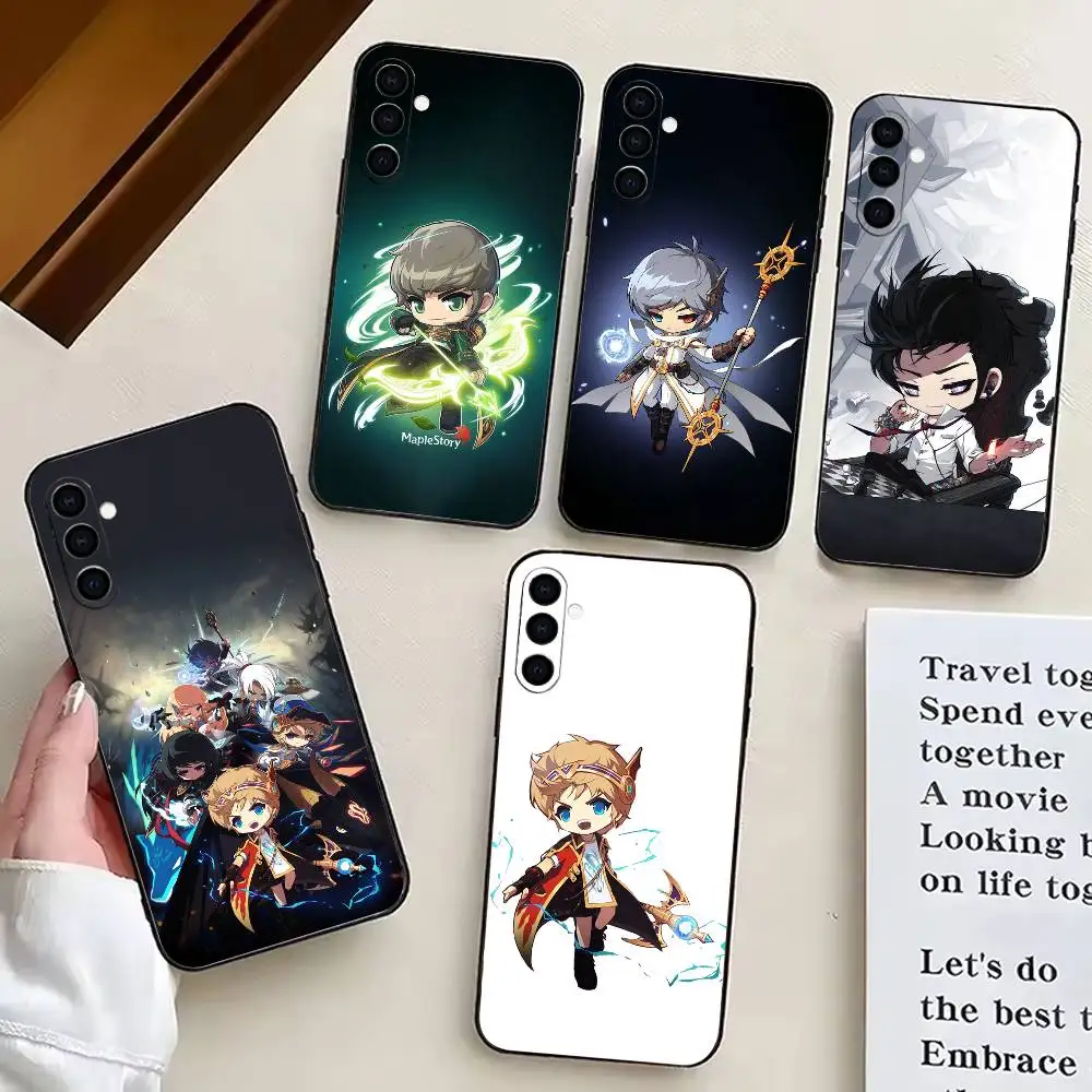 

Game M-Maple S-Story-MS Phone Case For Samsung Galaxy A73,A72,A71,A70,A53,A52,A51,Others Soft Black Cover
