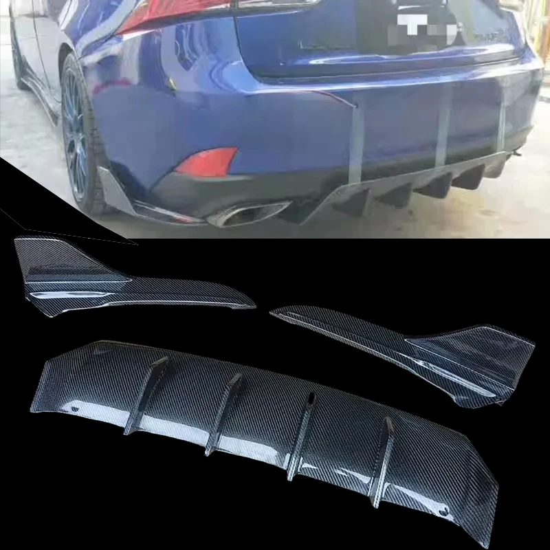شفة ناشرة خلفية جديدة من ألياف الكربون لسيارة لكزس IS IS300 2013-2019، بعد تركيب واختبار المركبات الفعلية #1