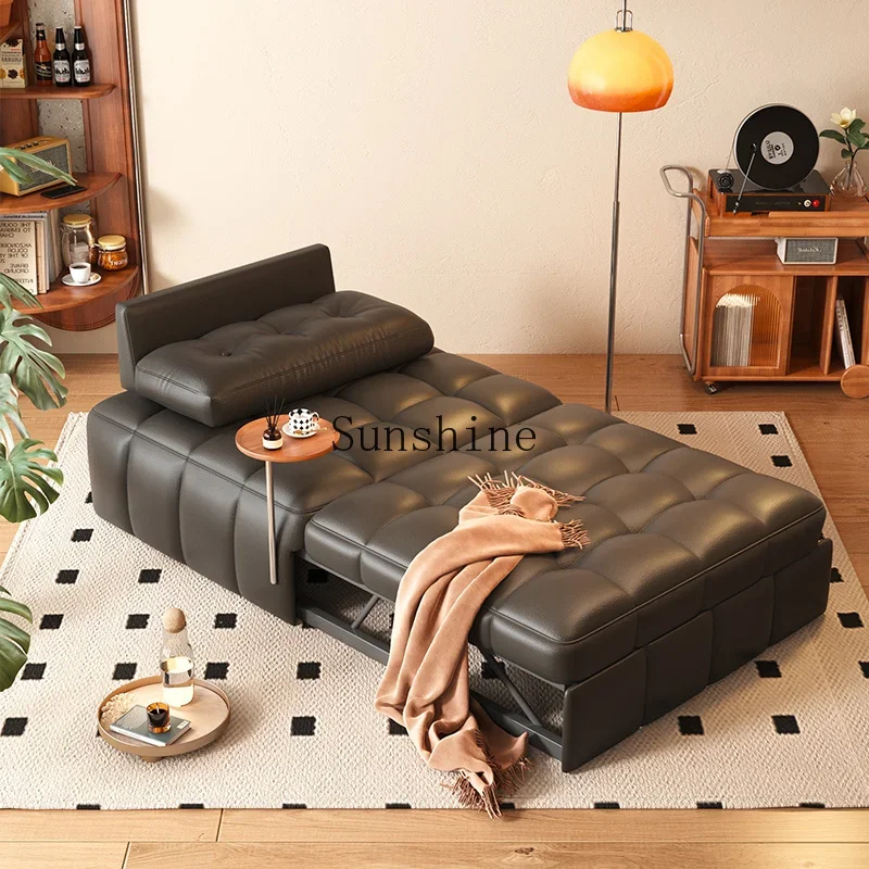 Retro style tofu block living room small apartment folding sitting and lying dual-purpose lazy concubine sofa chair