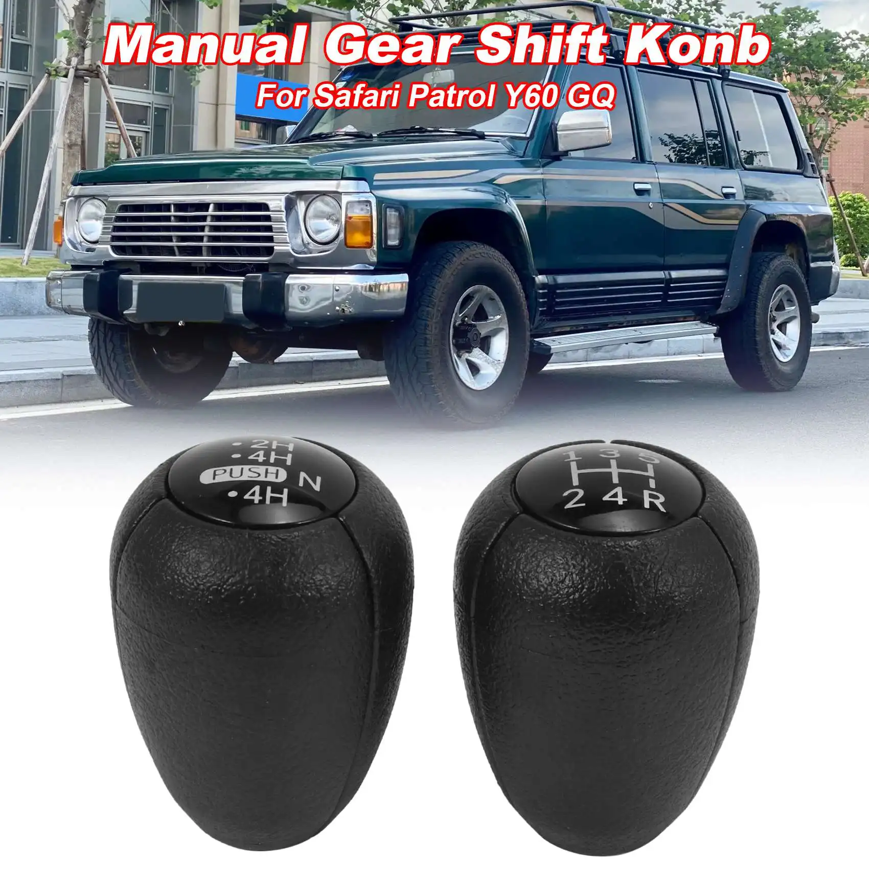 Imagem -02 - Manual do Carro Engrenagem Shift Knob Gaiter Shifter Knob para Nissan Safari Patrol Y60 gq