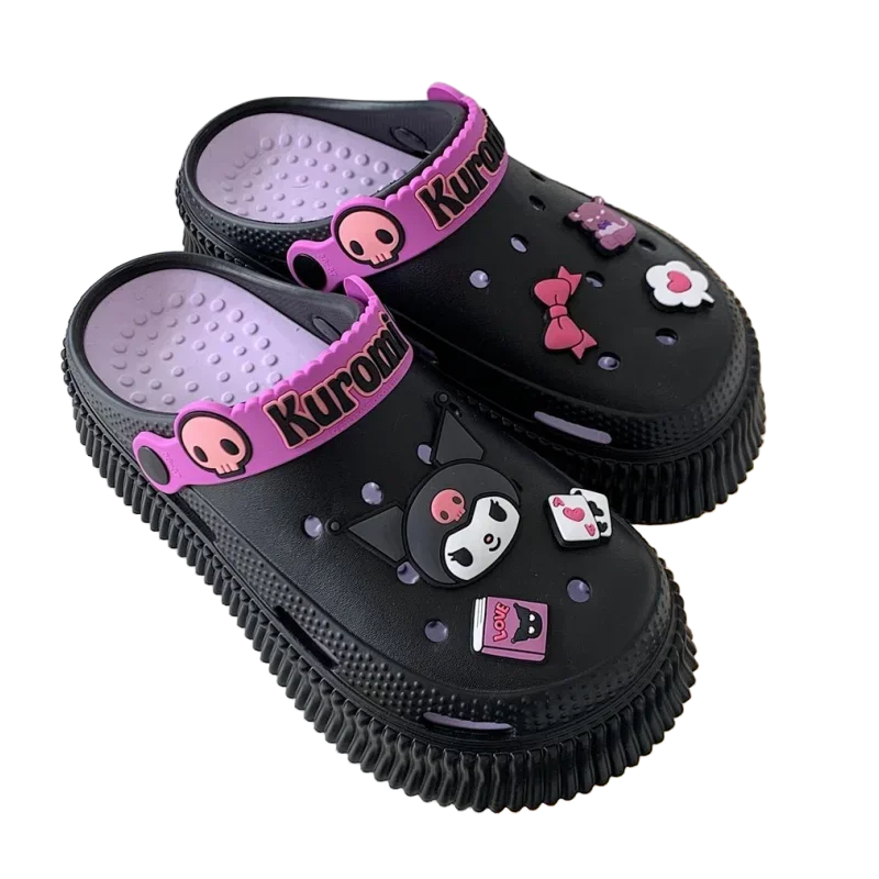 Sanrio cute Hello Kitty EVA nowe buty z dziurami damska letnia odzież wierzchnia antypoślizgowe sandały i kapcie z grubym dnem