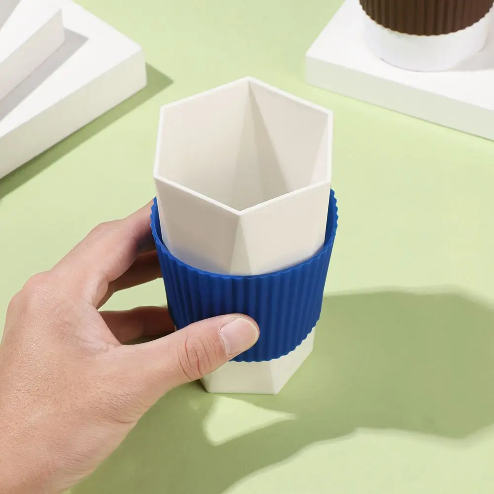 Round Non-Slip Durable Bottle Sleeves Insulation Cup Cover Water Cup Coasters Silicone Cup Sleeve