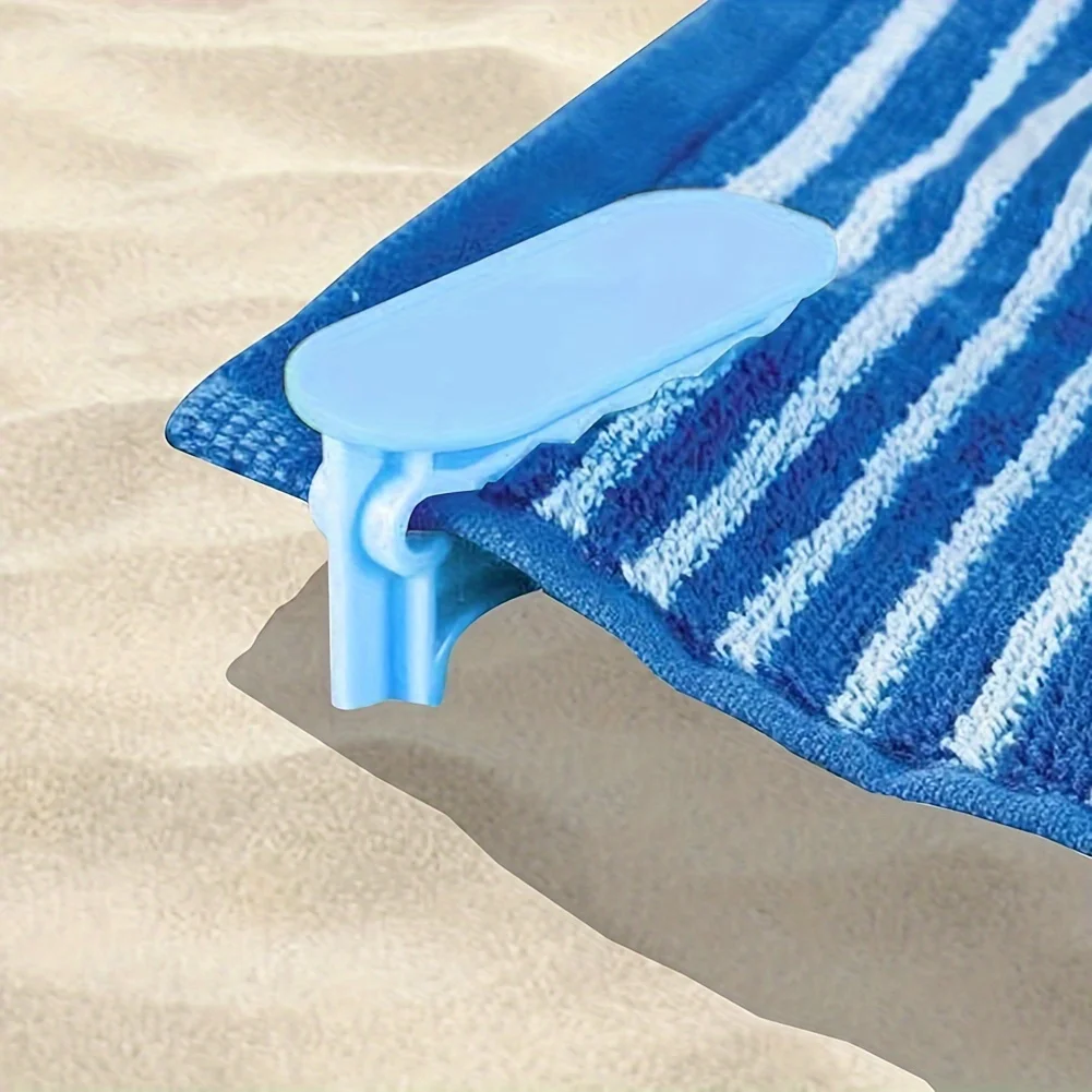 Strandtuchhalter für den Außenbereich, Strandmattehalter, Handtuchhalter, Kunststoff-Picknickmattehalter für den Außenbereich, winddichter Zelthalter, Campingausrüstung – Detail 3
