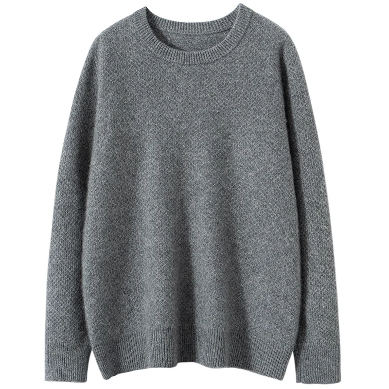 

2024 new autumn and winter men's cashmere sweater, round neck, casual, Korean style, popular, warm, cashmere sweater