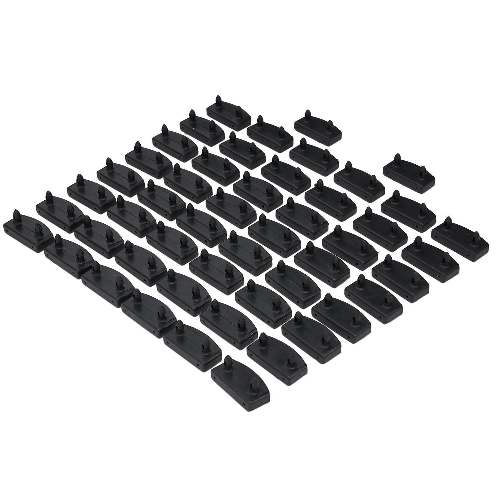 50pcs Replacement Wooden Bed Slat Plastic Middle Or End Holders 10x55mm Plastic Black Automobiles Parts Auto Fastener