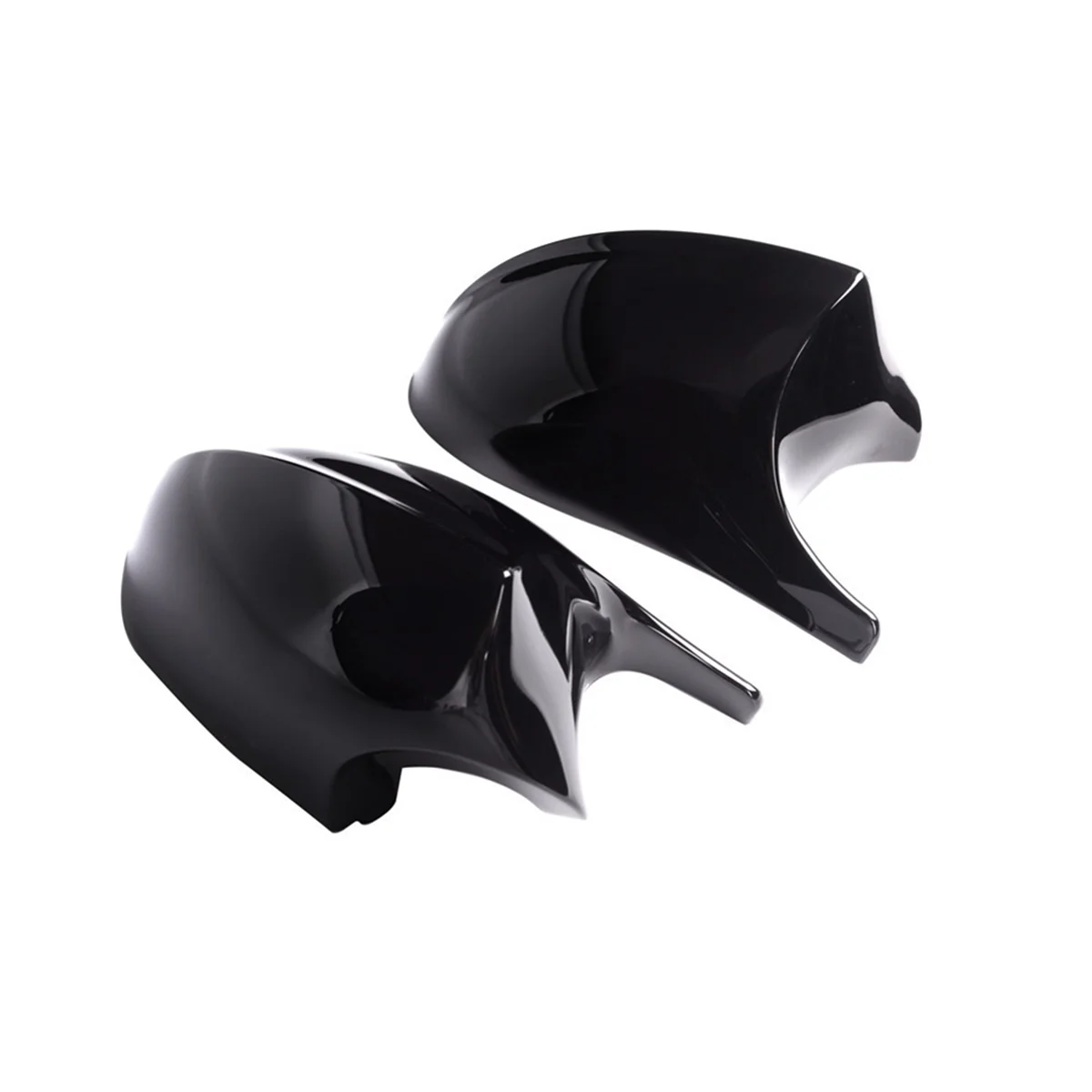 Автомобильное глянцевое черное зеркало заднего вида в форме коровы для BMW 1, 3 серии, E81, E87, E90, E92, 2004, 2005, 2006, 2007, 2008, 2009, 1 пара