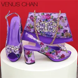 Italian Style Evening Party shoes And Bag Set Hollow Design Bag With Shoes Elegant Comfortable High-Heeled Women Shoes