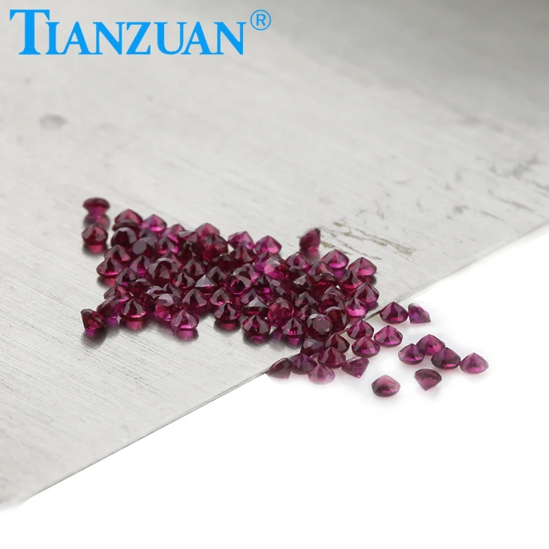 0.8-2mm 0.5CT Small Brilliant Cut Natural Ruby Beads Loose Round Beads For DIY Jewelry Making Loose Gem Stone