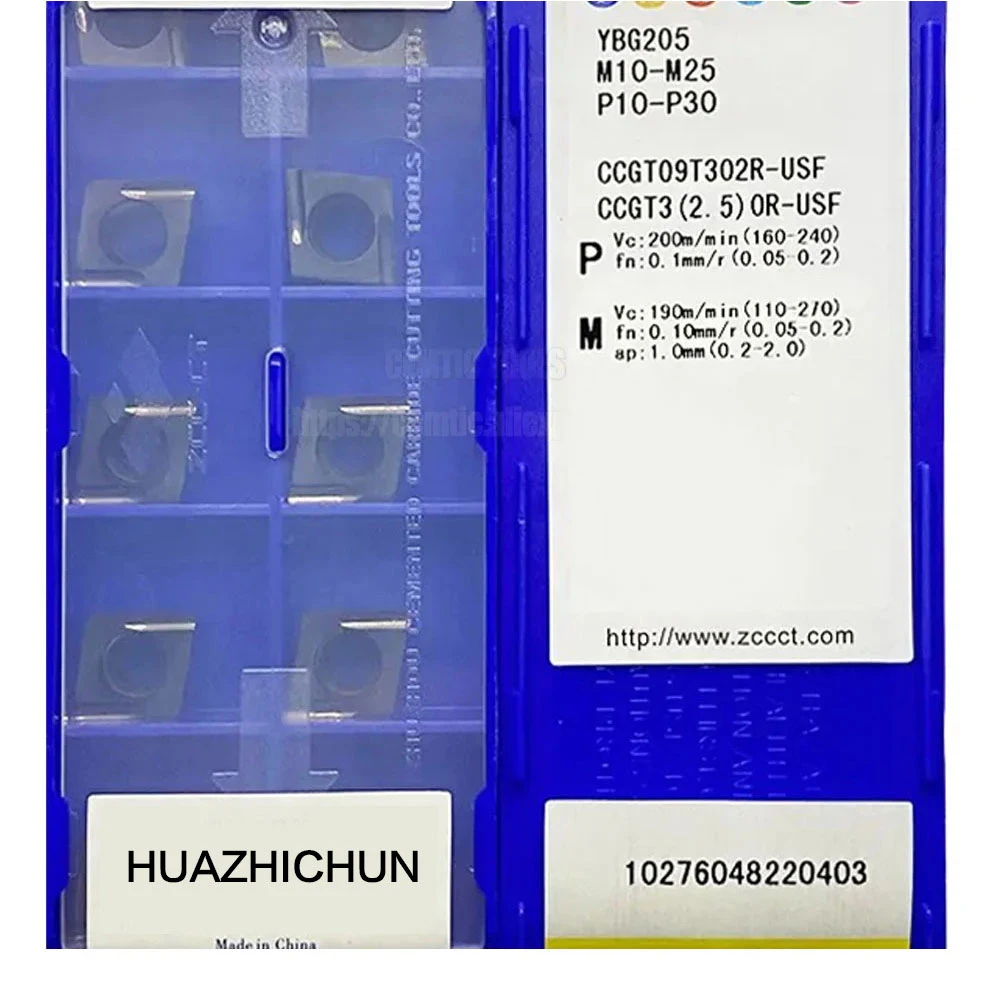 HUAZHICHUN CCGT09T302R-USF YBG205 General Turning Inserts