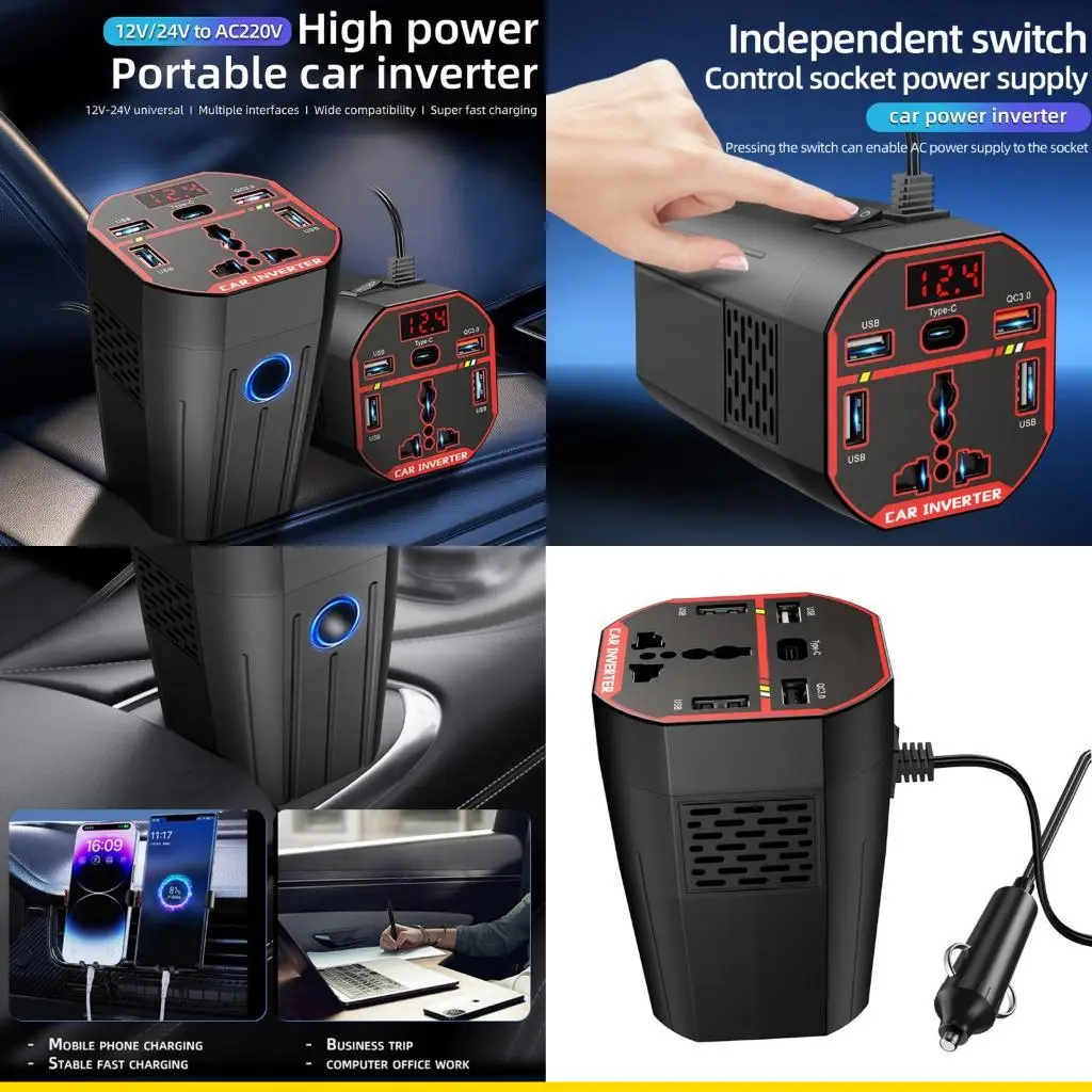 szch-200w-inversor-carro-para-isqueiro-carro-plugue-usb-type-c-conversor-veiculos-porta
