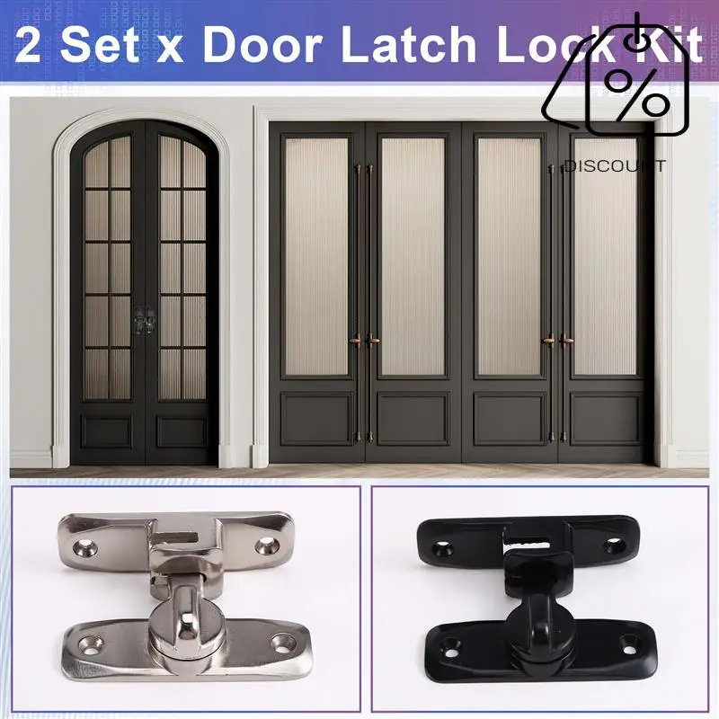 ABMF-2Set 90/180 °   Pestillo de puerta abatible, cerradura de puerta, pestillo de hebilla antirrobo, pestillos de puerta de aleación de Zinc, cerraduras de ventana, perno deslizante de puerta
