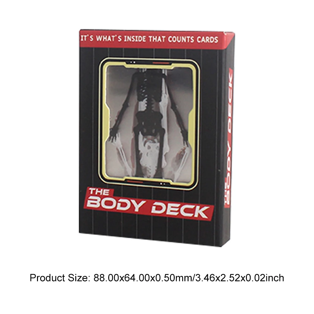 3D Image Educational Cards Reusable Body Transparent Playing Cards Multi-Purpose Human Anatomy Playing Cards for Card Collectors