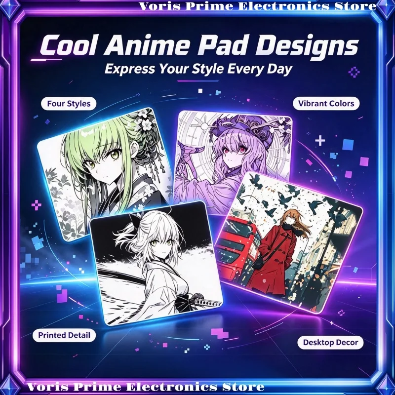 Anime Gaming Mouse Pad Hd Printed Cartoon Character Desk Mat Non-Slip Rubber Base Mousepad For Pc Laptop Gamer Office Decor