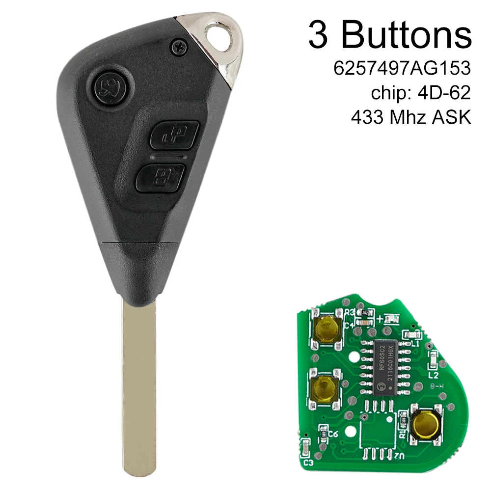 

433 МГц ASK автомобильный брелок для дистанционного ключа, чехол, подходит для Subaru Tribeca Forester Impreza Liberty Outback, чехол для смарт-ключа без ключа