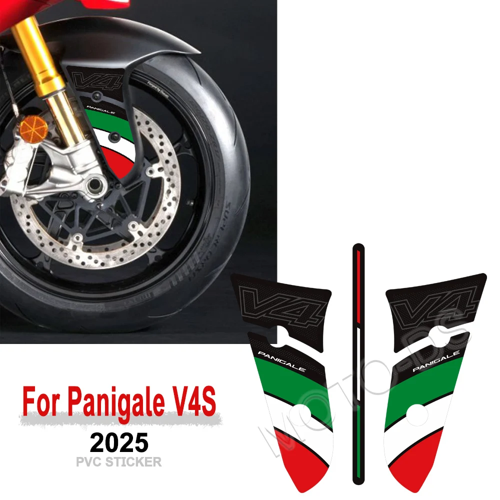 

Motorcycle Front Fairing Shell Stickers Fuel Tank Fairing Windshield Front Shell Decals For Ducati Panigale V4 S V4S 2025