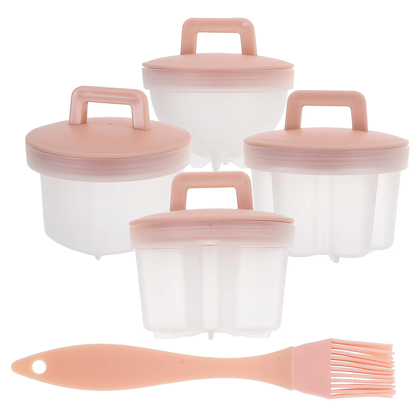 

4Pcs Steamed Egg Cup Portable Egg Steamer Lightweight Dishwasher Safe Cooking Tool for Family Breakfast Microwave Use Pink