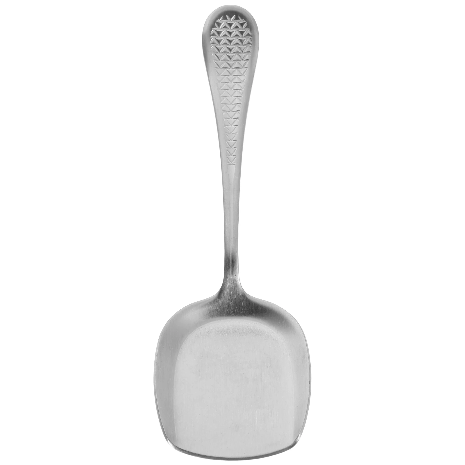 

Stainless Steel Serving Spoon Square Head Multifunctional Durable Utensil Easy Clean Catering RV Kitchen Buffet
