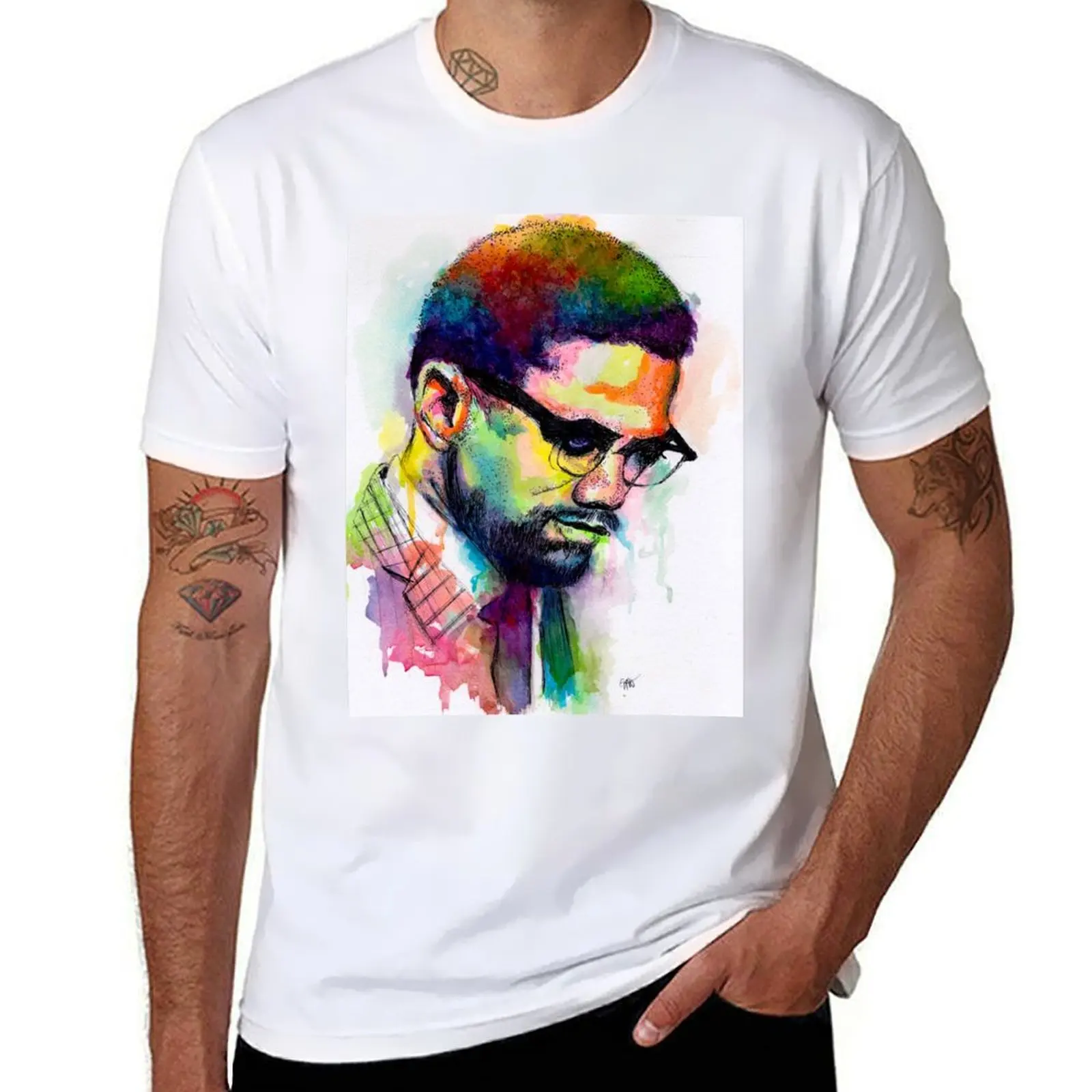 

Malcolm X T-Shirt man graphic t shirt t shirt man luxury T-Shirt