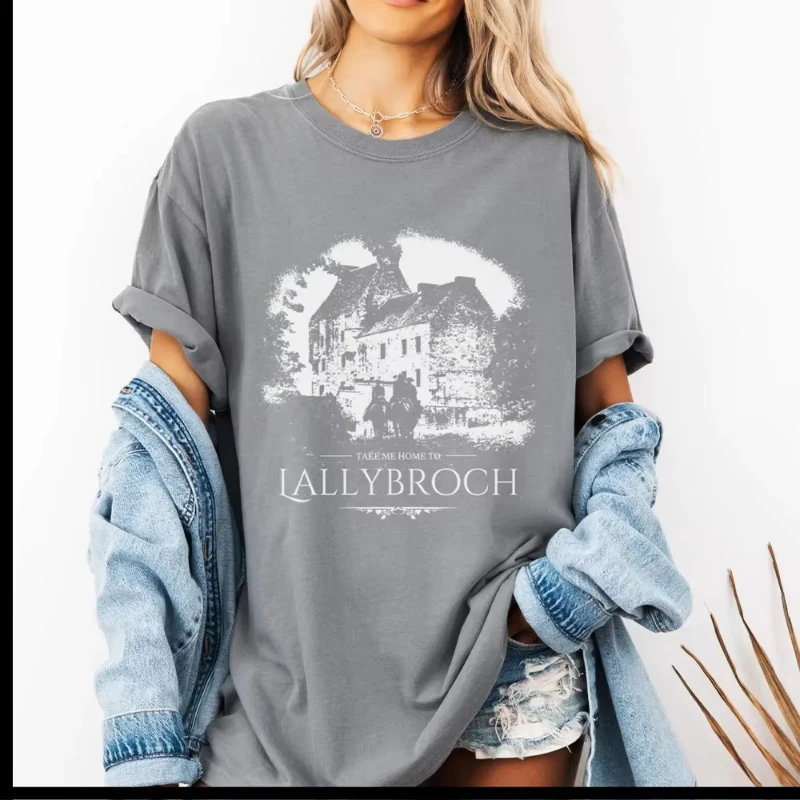 Take Me Home to Lalibroch T-Shirt, Retro Outlander Dark Academy Style, Y2K Casual Shirt, Streetwear-Shirt aus reiner Baumwolle für Paare – Detail 4
